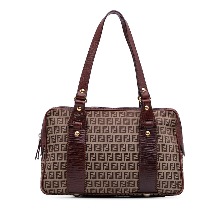 Fendi Zucchino Toile Sac à main Marron