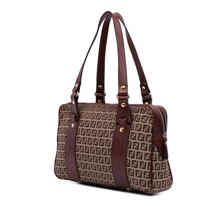 Fendi Zucchino Toile Sac à main Marron
