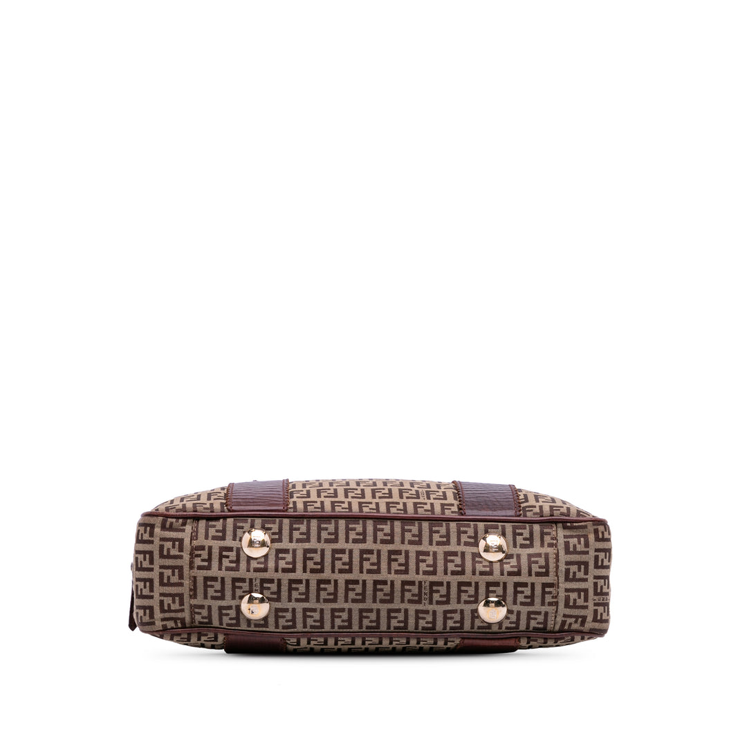 Fendi Zucchino Toile Sac à main Marron