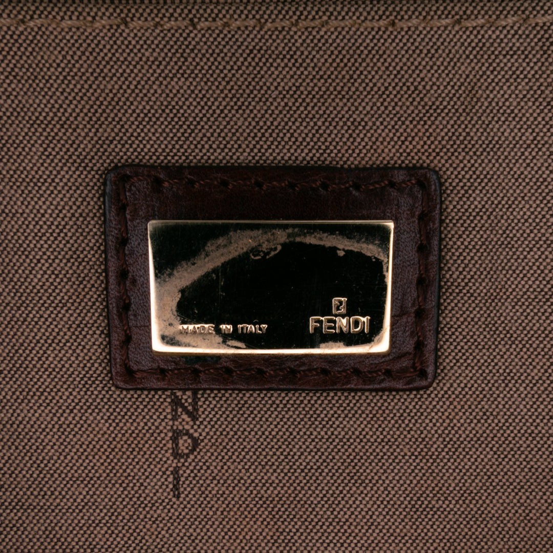 Fendi Zucchino Toile Sac à main Marron