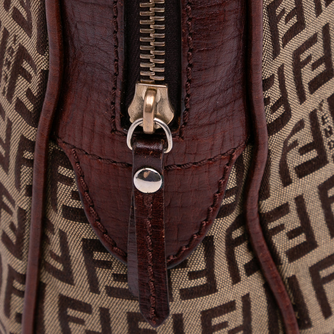 Fendi Zucchino Toile Sac à main Marron