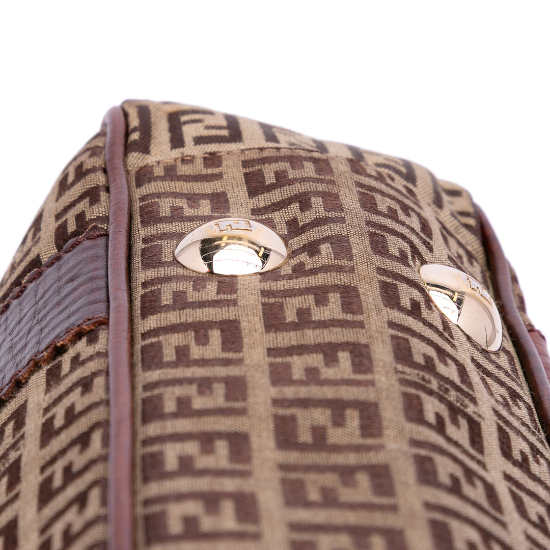 Fendi Zucchino Toile Sac à main Marron