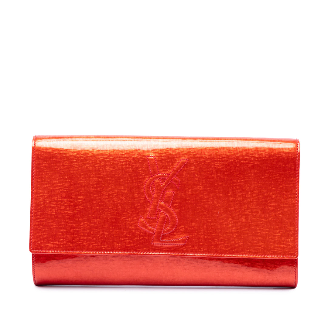 Texturé Belle De Jour Pochette Grand Monogram Orange