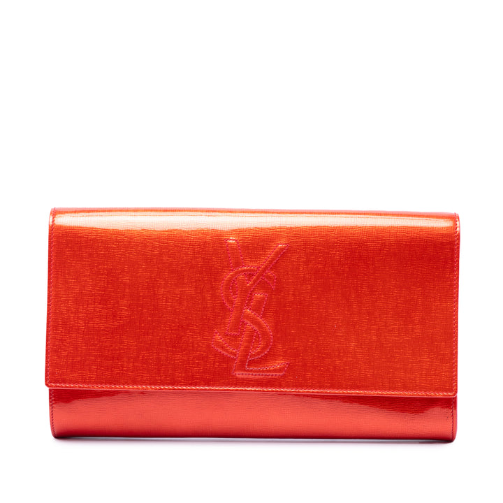 Texturé Belle De Jour Pochette Grand Monogram Orange