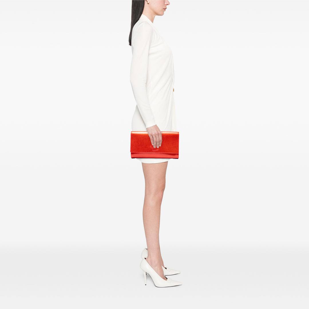 Texturé Belle De Jour Pochette Grand Monogram Orange