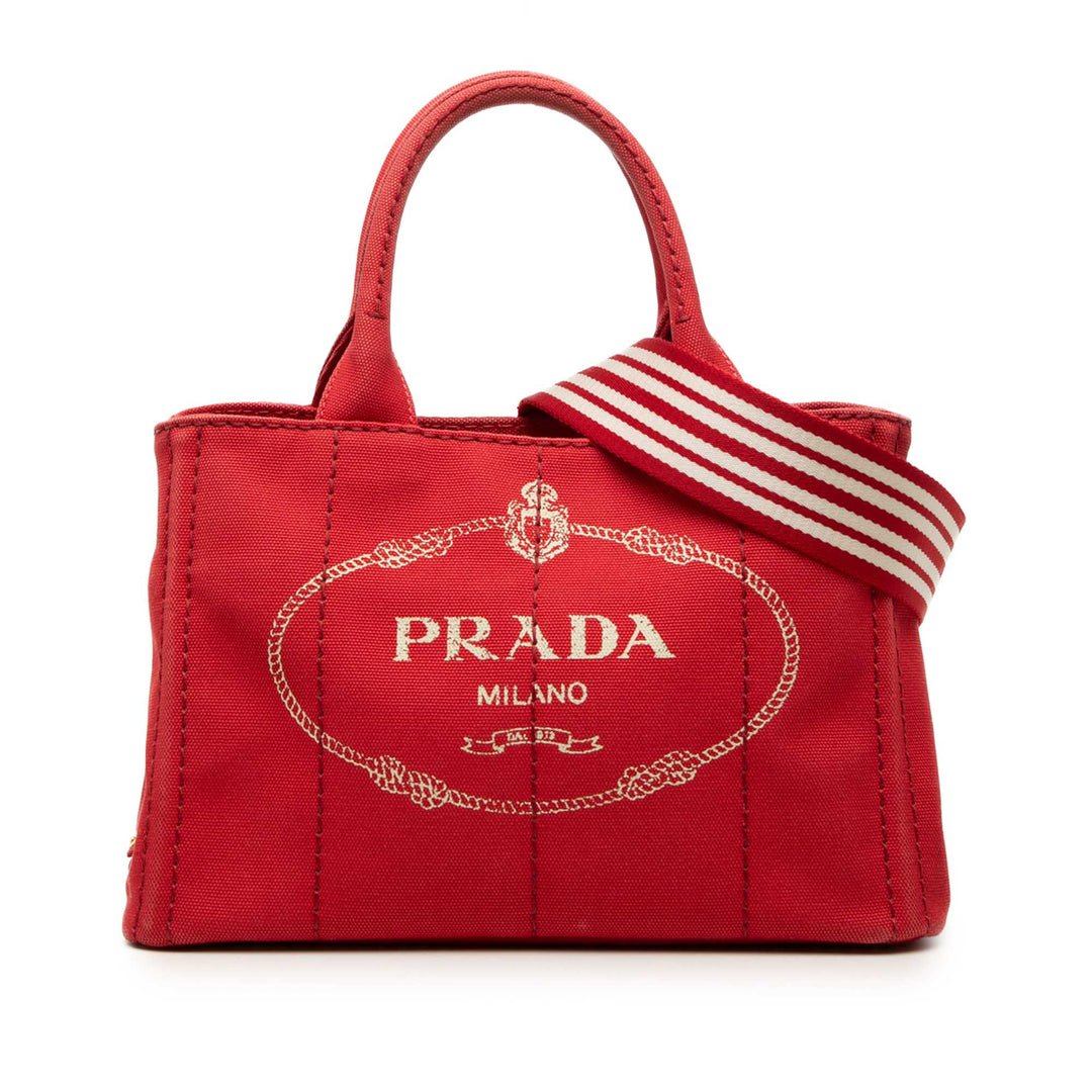 Prada Cabas Canapa Logo Petit Rouge – vue principale – GABY PARIS
