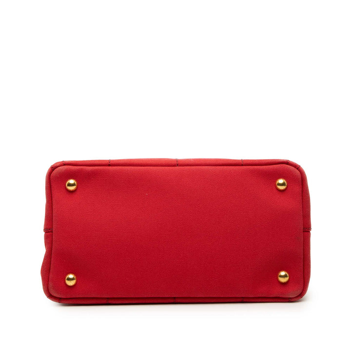 Prada Cabas Canapa Logo Petit Rouge – vue 3 – GABY PARIS