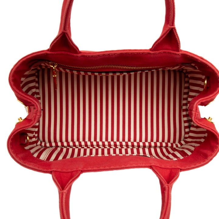 Prada Cabas Canapa Logo Petit Rouge – vue 4 – GABY PARIS
