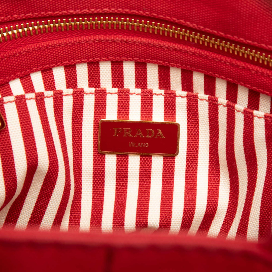 Prada Cabas Canapa Logo Petit Rouge – vue 5 – GABY PARIS