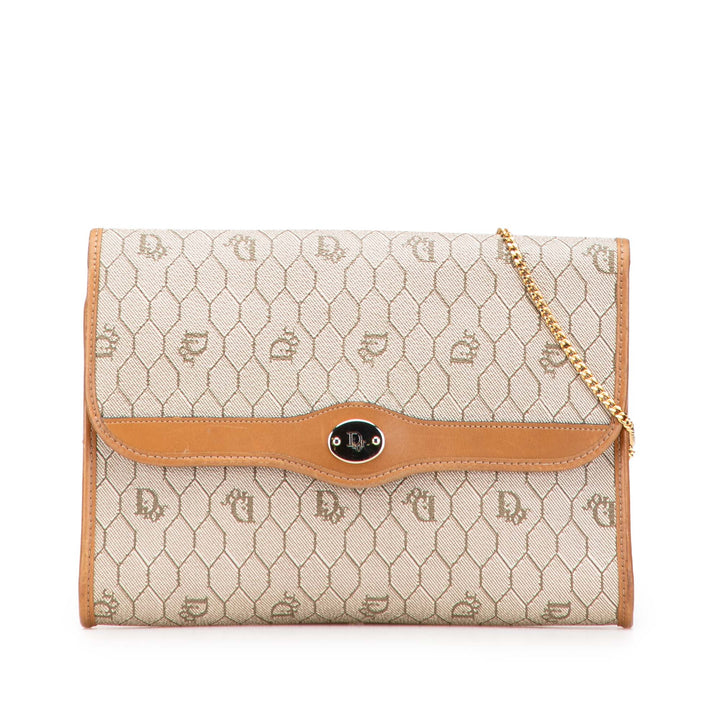 Dior Honeycomb Coated Toile Chain Sac porté croisé Marron – GABY PARIS Authentique