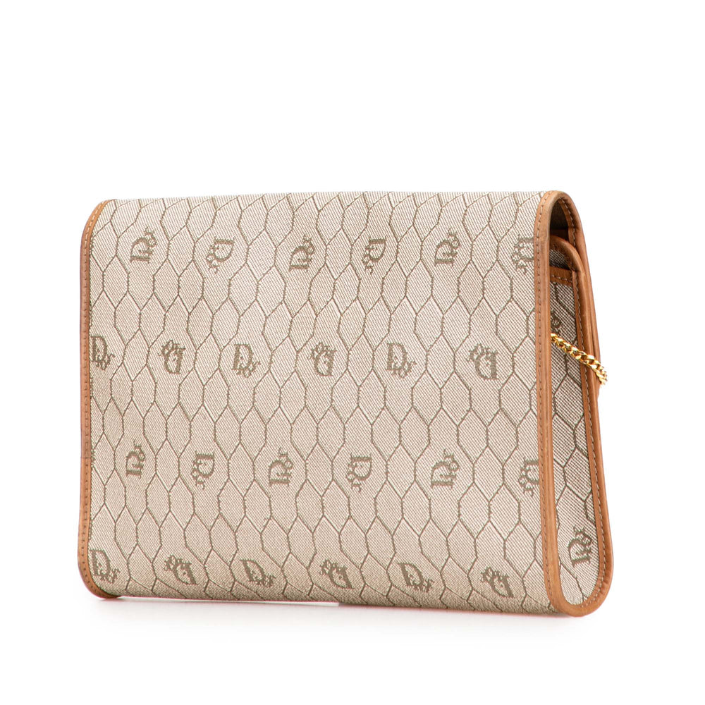 Dior Honeycomb Coated Toile Chain Sac porté croisé Marron – GABY PARIS Authentique