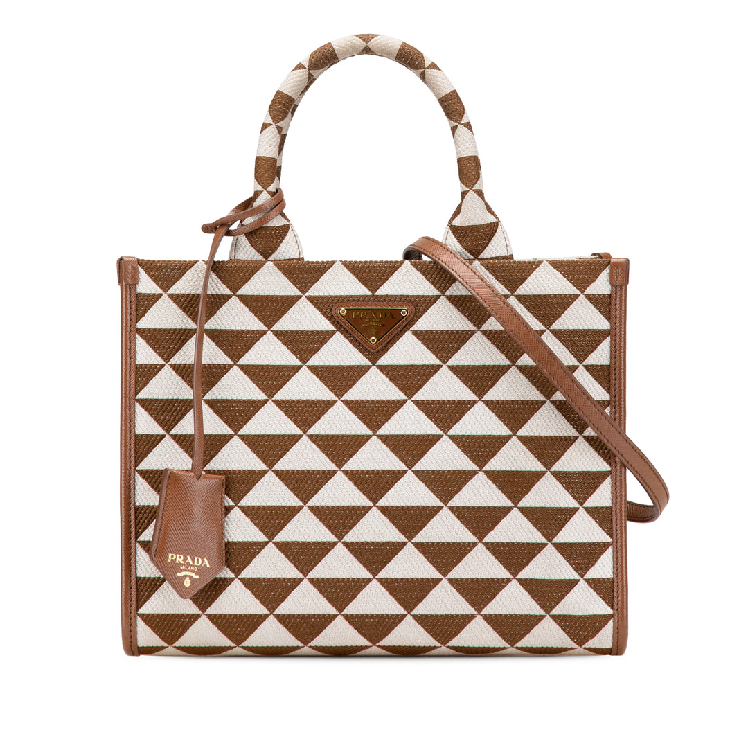 Prada Small Toile Symbole Triangolo Sac