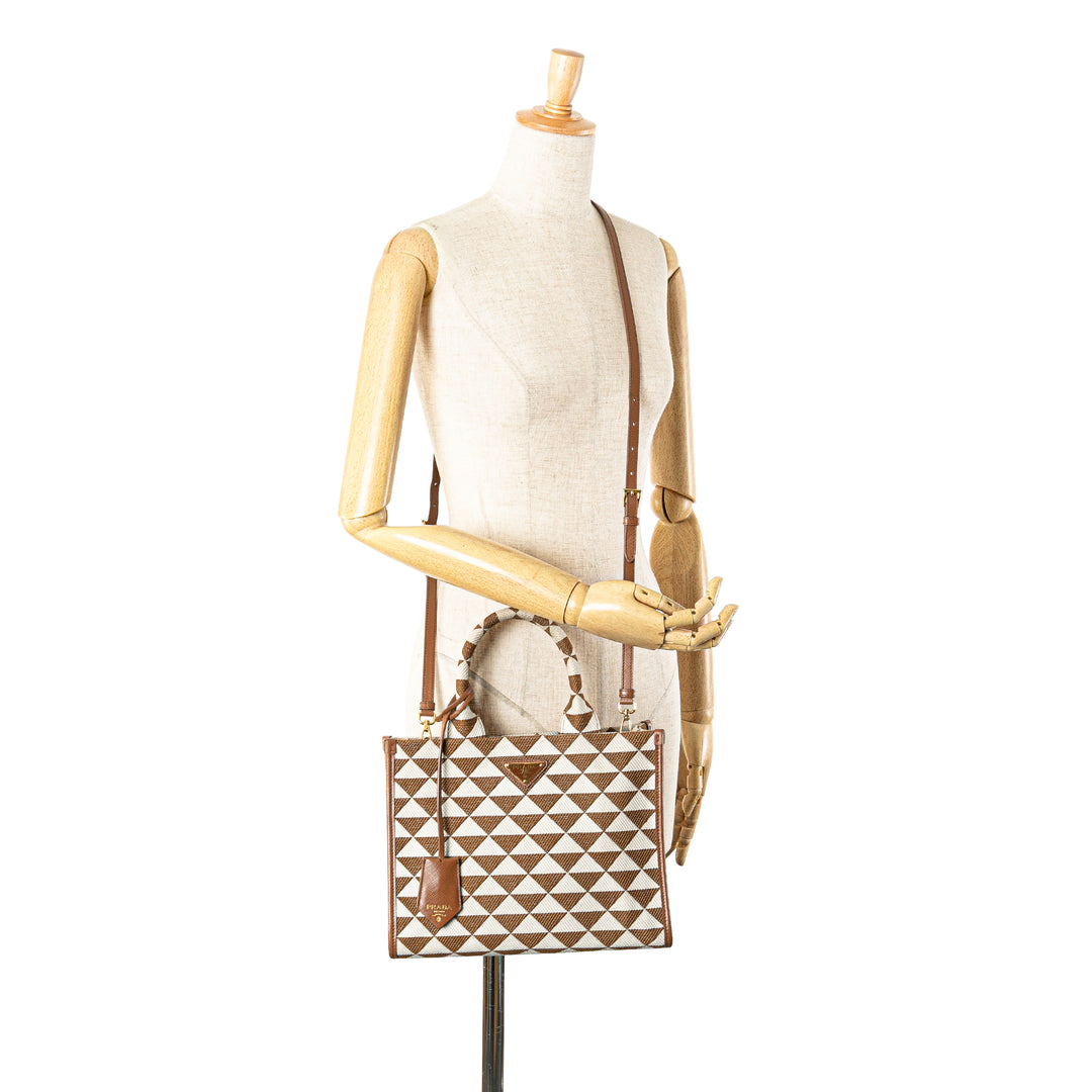 Prada Small Toile Symbole Triangolo Sac