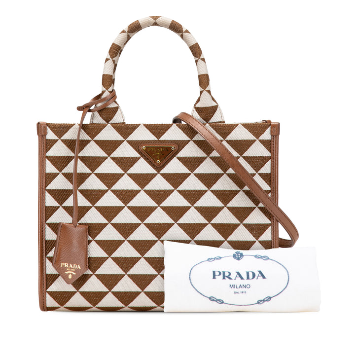 Prada Small Toile Symbole Triangolo Sac