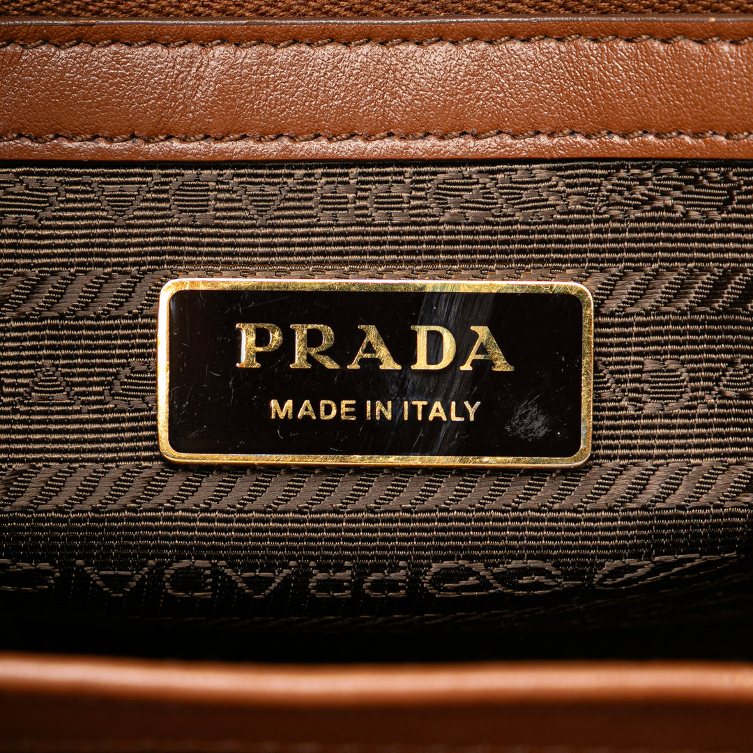 Prada Small Toile Symbole Triangolo Sac