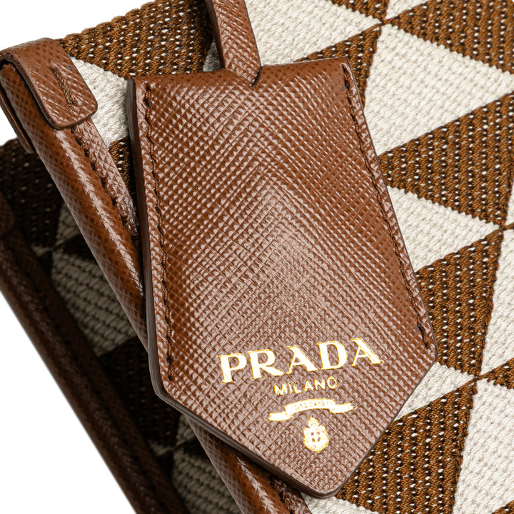 Prada Small Toile Symbole Triangolo Sac