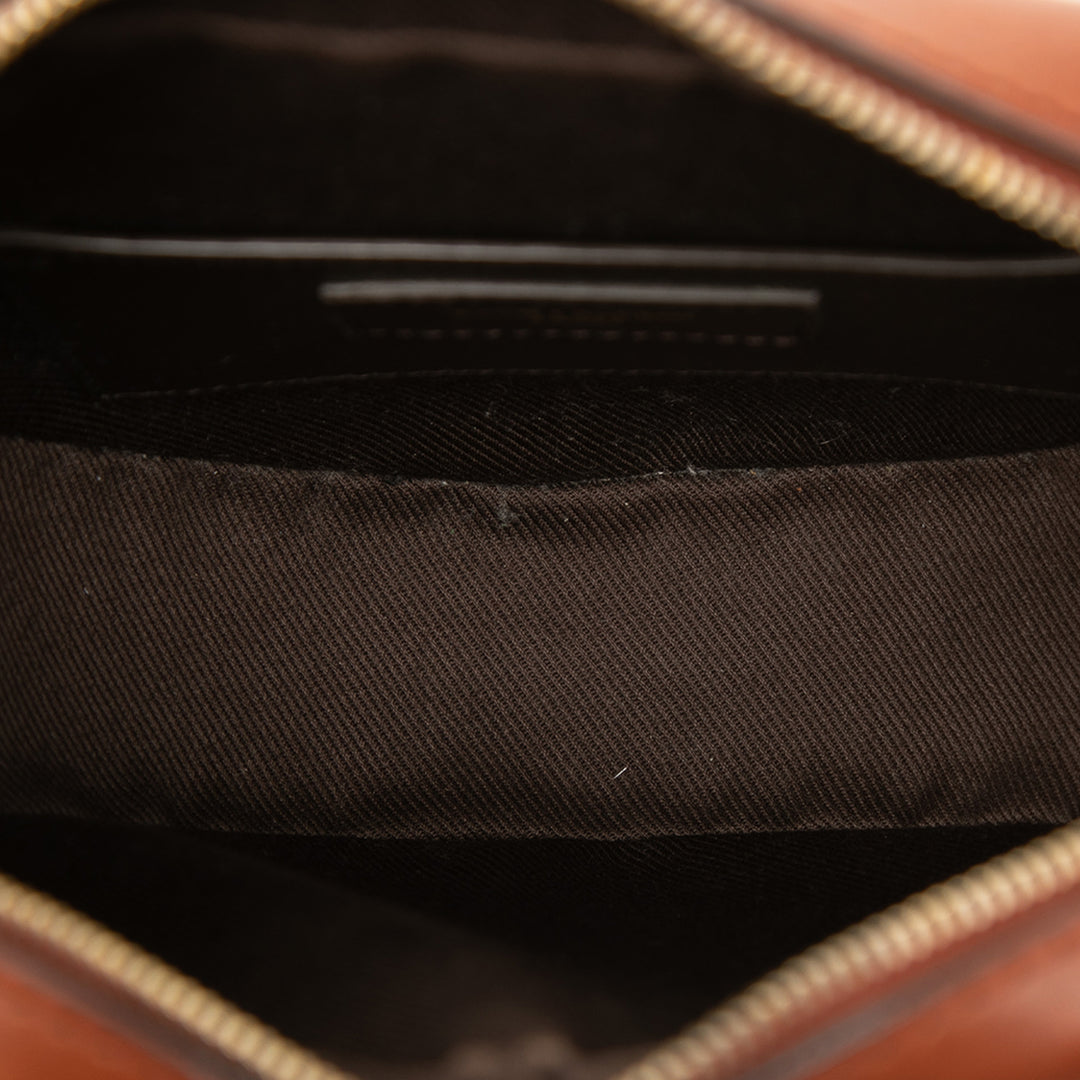 Saint Laurent Le Monogramme Coated Toile et Cuir Coeur Sac porté croisé