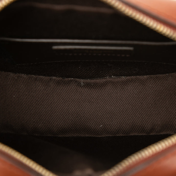 Saint Laurent Le Monogramme Coated Toile et Cuir Coeur Sac porté croisé