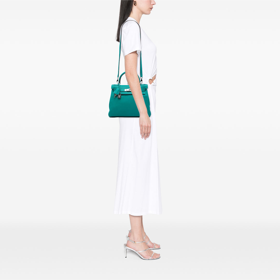 Hermès Kelly II Retourne 28 Clémence Bleu – vue 5 – GABY PARIS