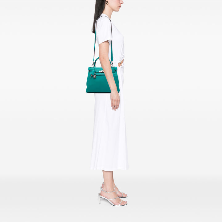 Hermès Kelly II Retourne 28 Clémence Bleu – vue 5 – GABY PARIS
