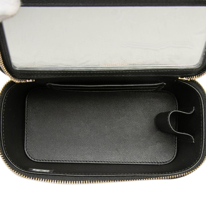 Chanel Small Cuir d’agneau anse supérieure Vanity avec chaîne