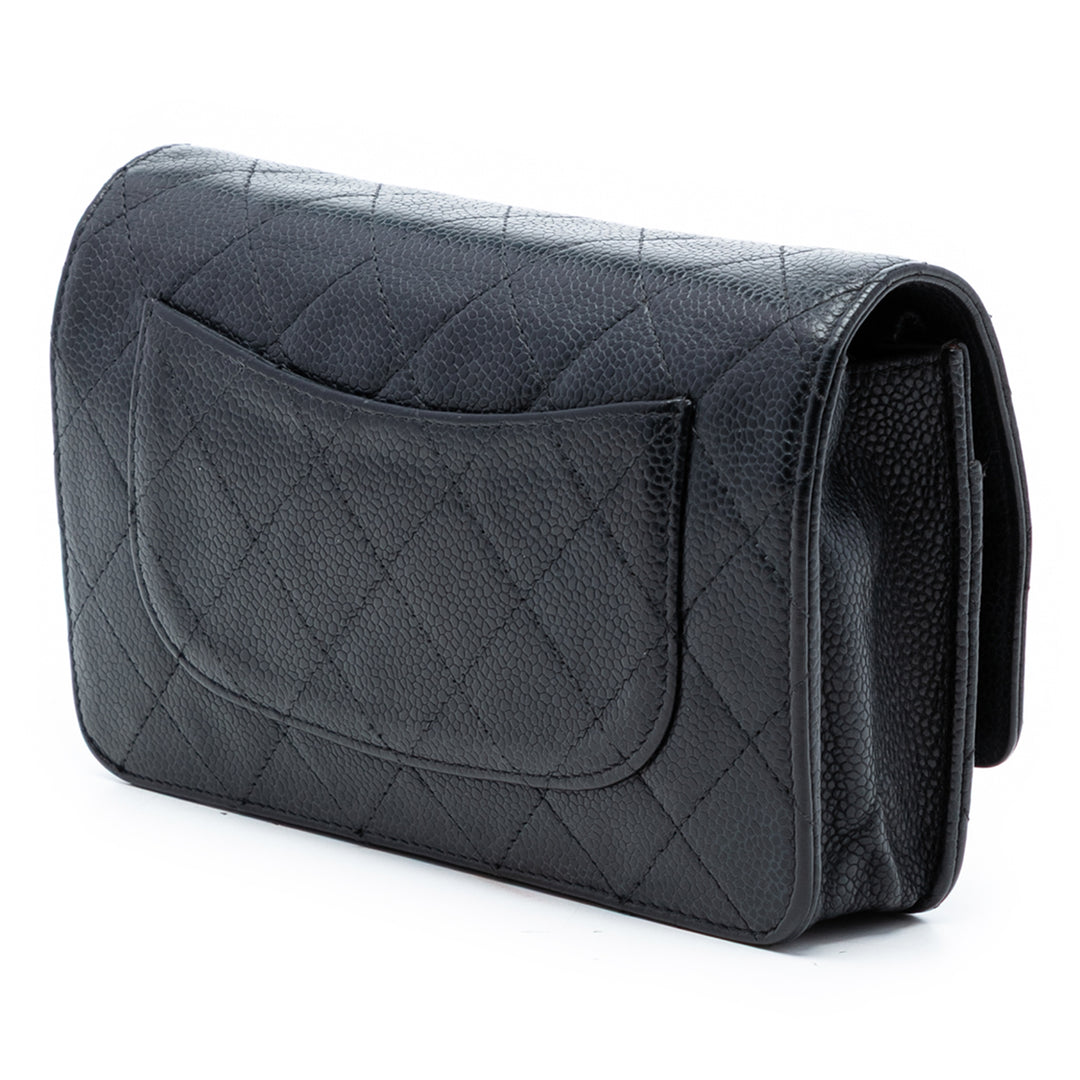 Chanel CC Matelassé Caviar Wallet on Chain