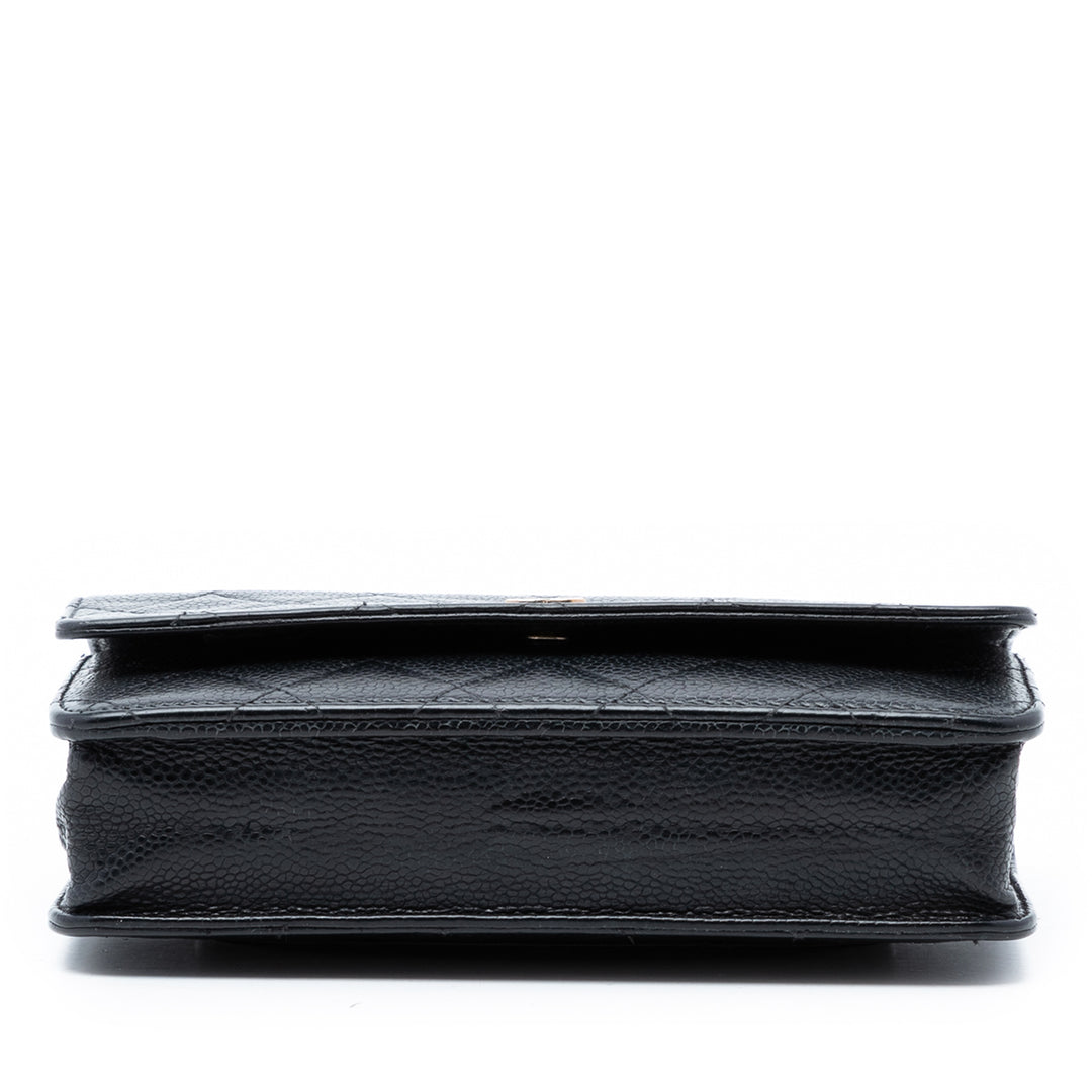Chanel CC Matelassé Caviar Wallet on Chain