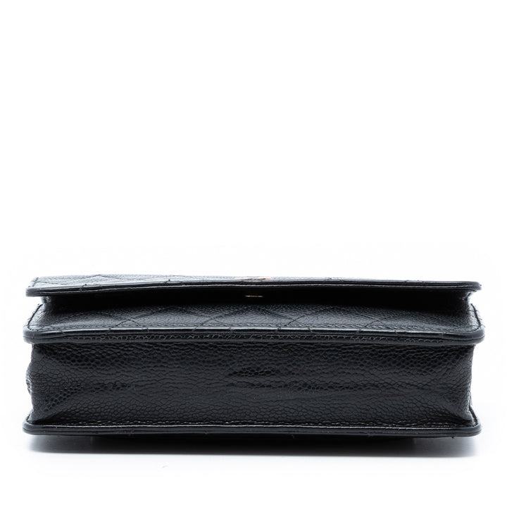 Chanel CC Matelassé Caviar Wallet on Chain