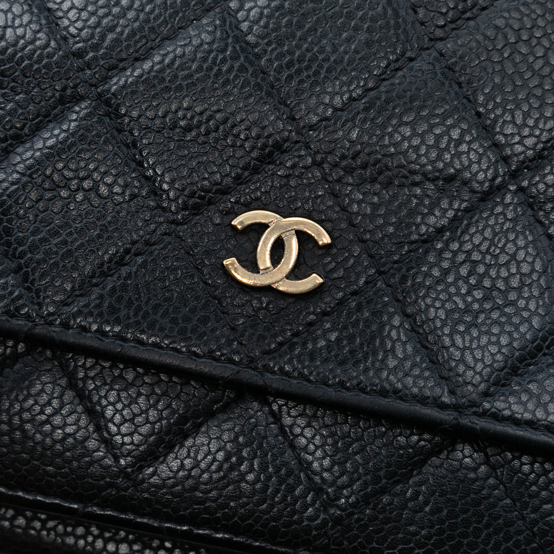Chanel CC Matelassé Caviar Wallet on Chain