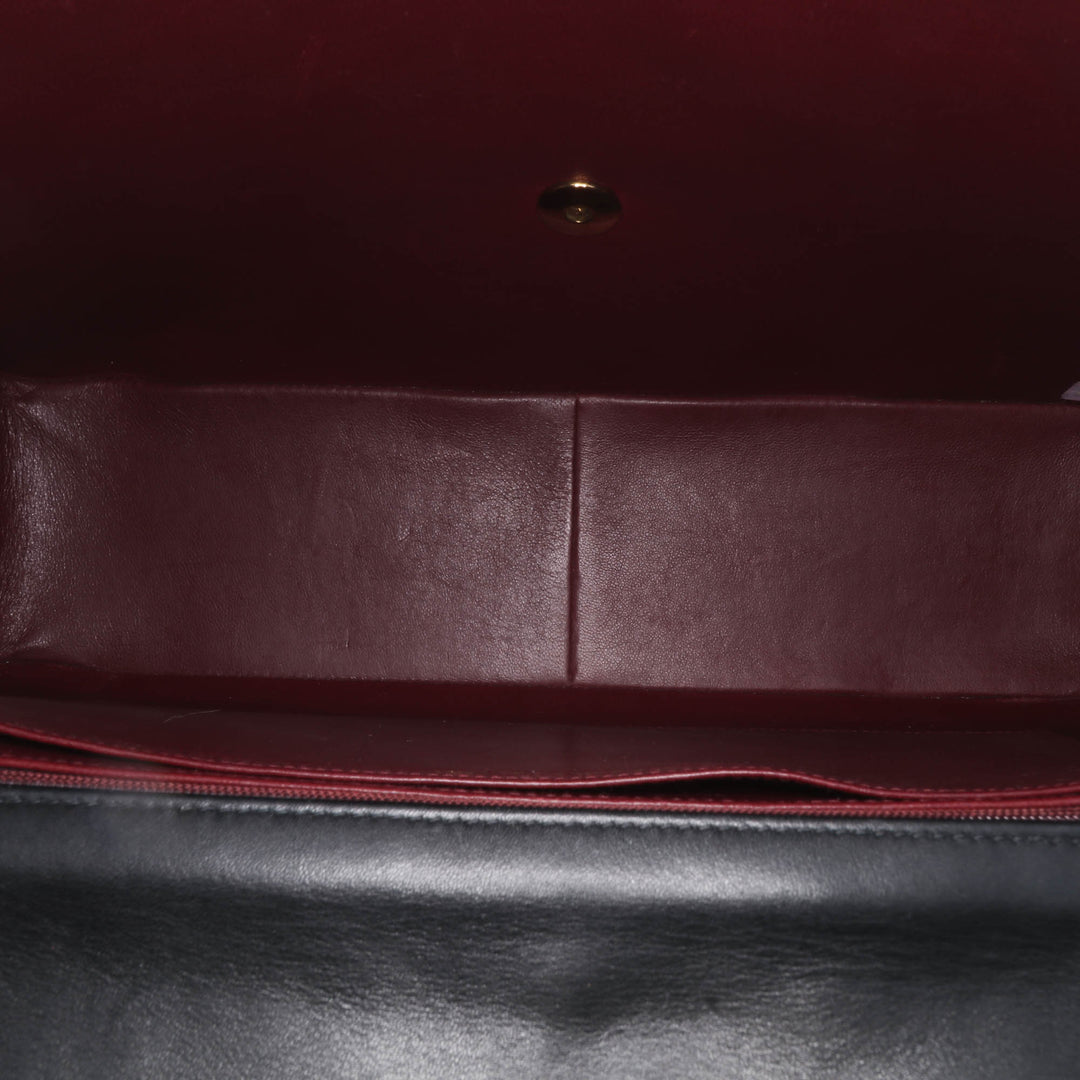 Maxi XL Classic Lambskin Single Flap Black - Gaby Paris
