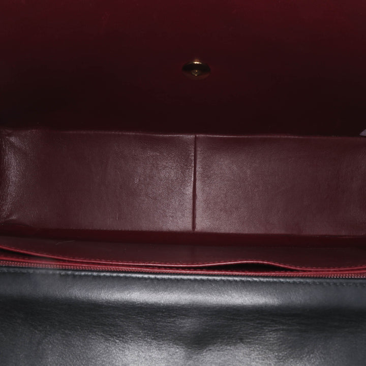Maxi XL Classic Lambskin Single Flap Black - Gaby Paris