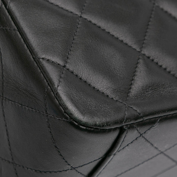 Maxi XL Classic Lambskin Single Flap Black - Gaby Paris