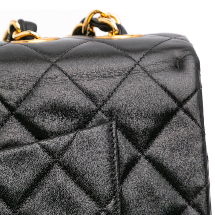 Maxi XL Classic Lambskin Single Flap Black - Gaby Paris