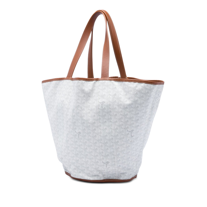 Goyard Cabas Réversible Belharra Goyardine Blanc – vue 2 – GABY PARIS