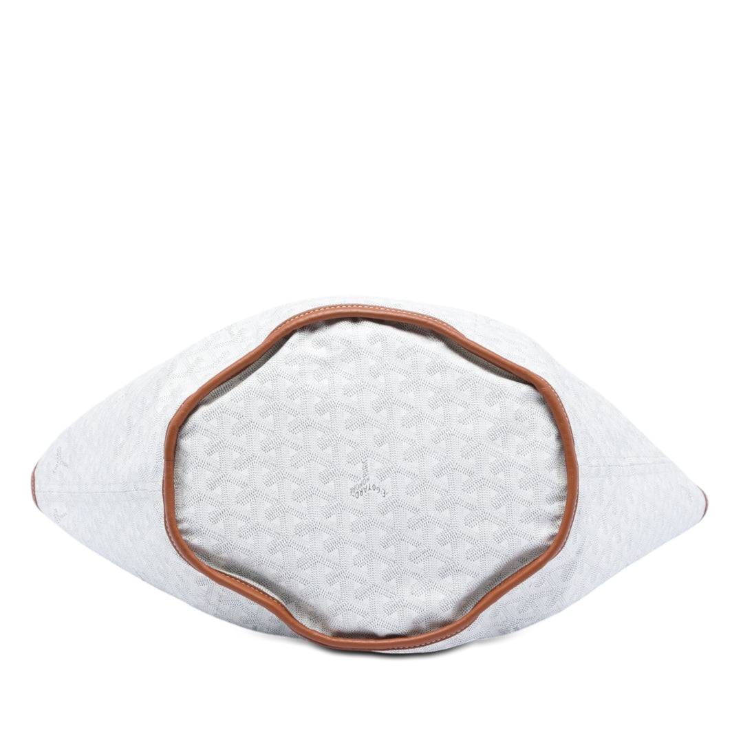 Goyard Cabas Réversible Belharra Goyardine Blanc – vue 3 – GABY PARIS