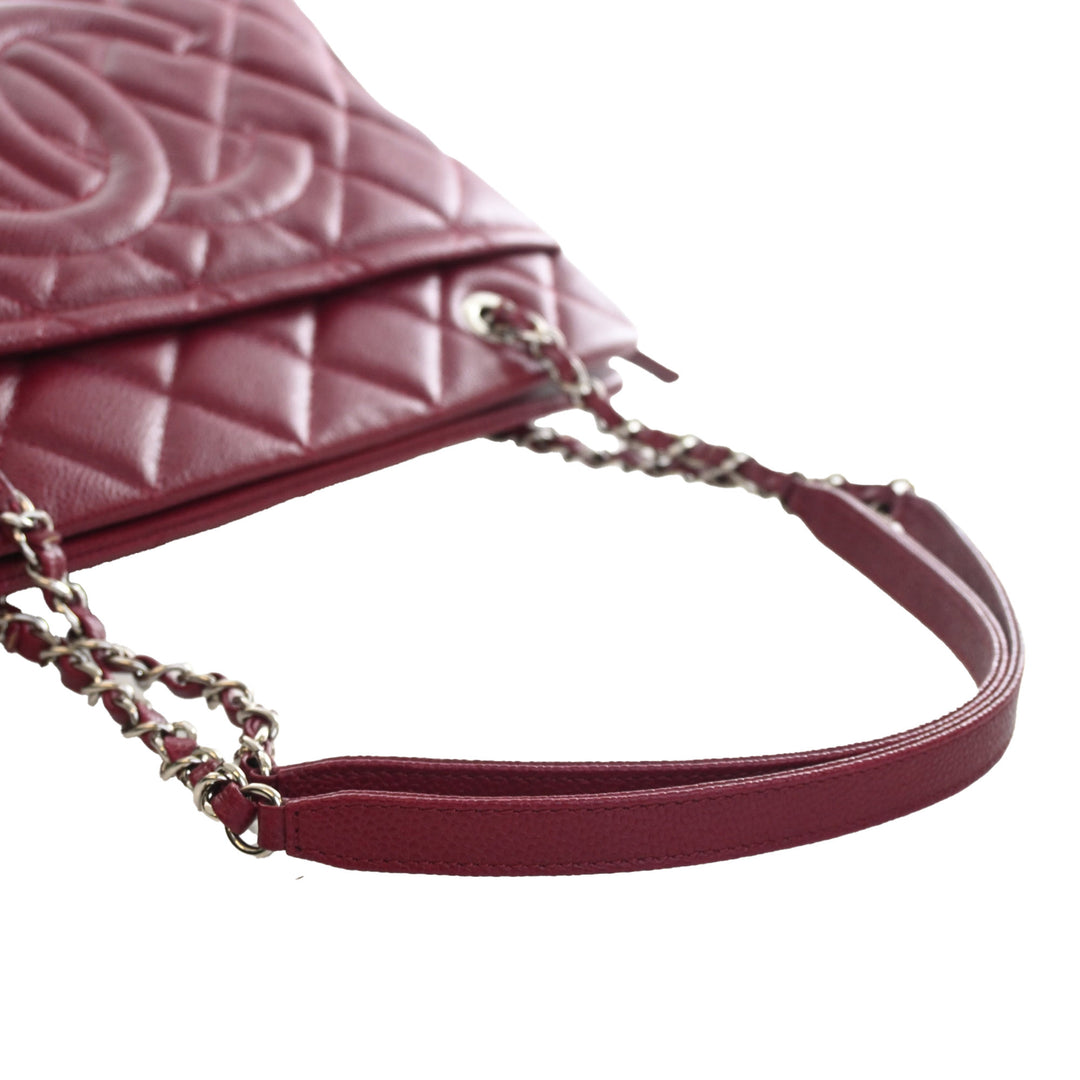 Chanel CC Matelassé Souple Cabas Cuir caviar Rouge – vue 10 – GABY PARIS