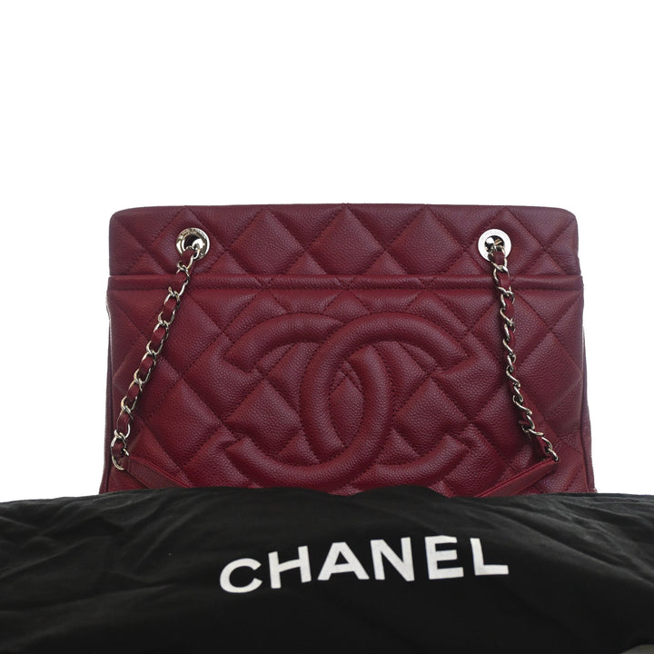 Chanel CC Matelassé Souple Cabas Cuir caviar Rouge – vue 11 – GABY PARIS