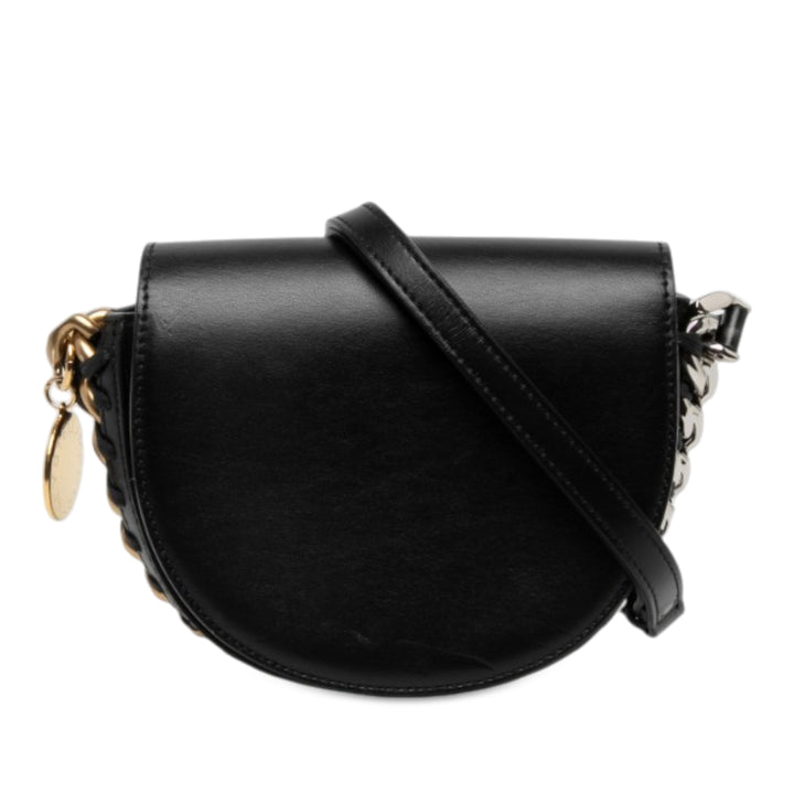 Stella McCartney Sac bandoulière Faux Frayme à rabat Petit Noir – vue principale – GABY PARIS