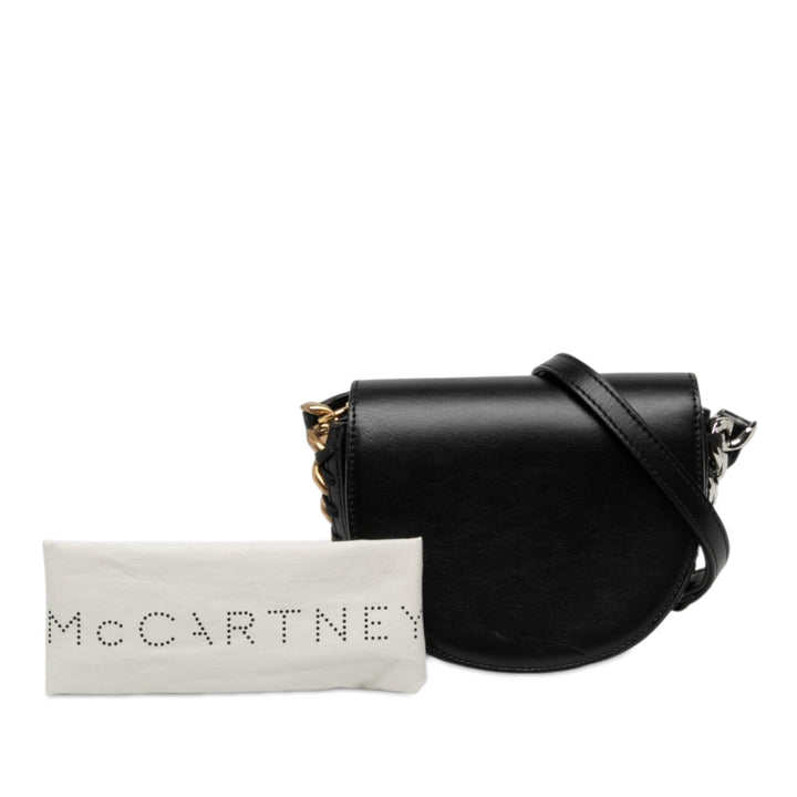 Stella McCartney Sac bandoulière Faux Frayme à rabat Petit Noir – vue 6 – GABY PARIS