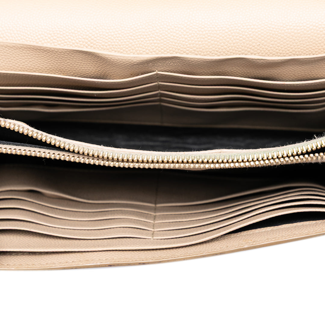 Saint Laurent Grain De Poudre Monogram Kate Wallet on Chain