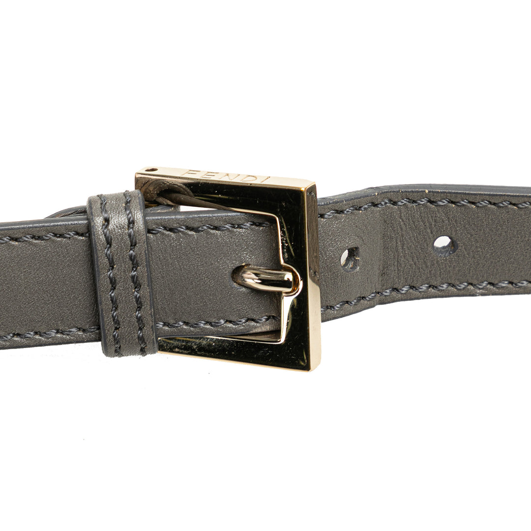 Fendi Glazed Cuir Chain à rabat Baguette Sac porté croisé – GABY PARIS Authentique