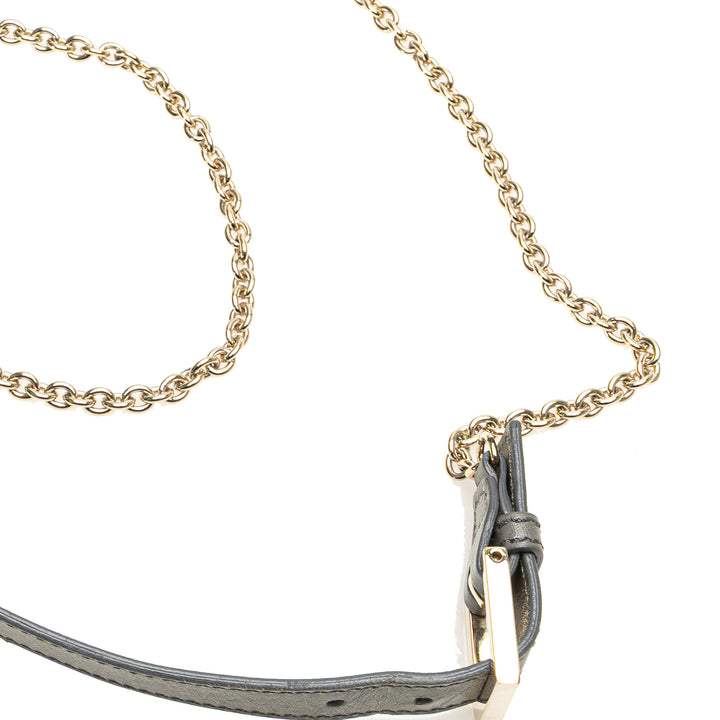 Fendi Glazed Cuir Chain à rabat Baguette Sac porté croisé – GABY PARIS Authentique