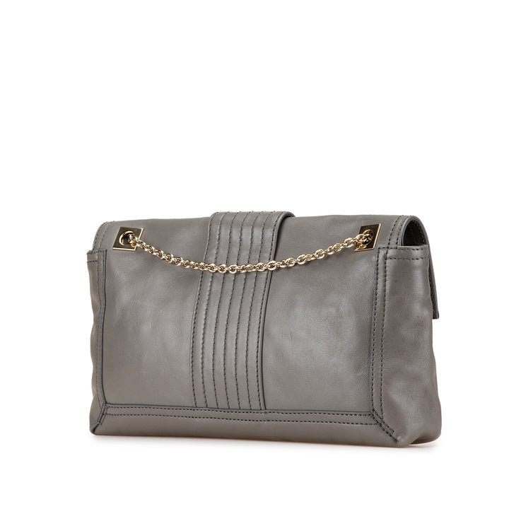 Fendi Glazed Cuir Chain à rabat Baguette Sac porté croisé – GABY PARIS Authentique
