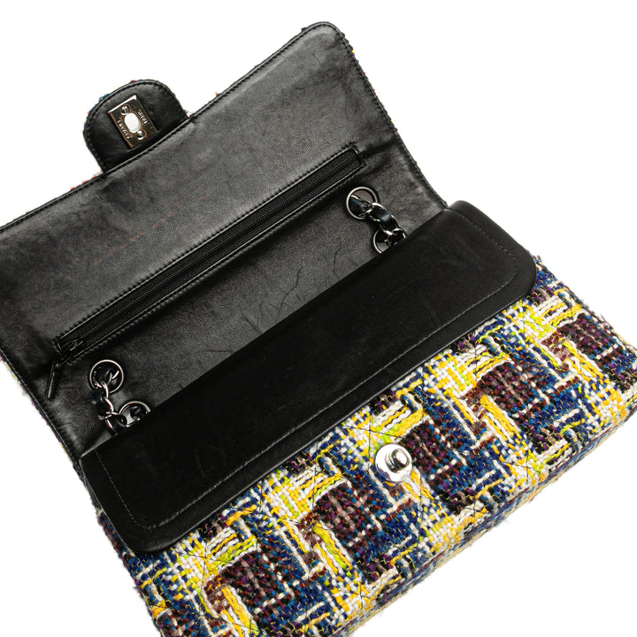 Medium Classic Tweed Double Flap Yellow - Gaby Paris