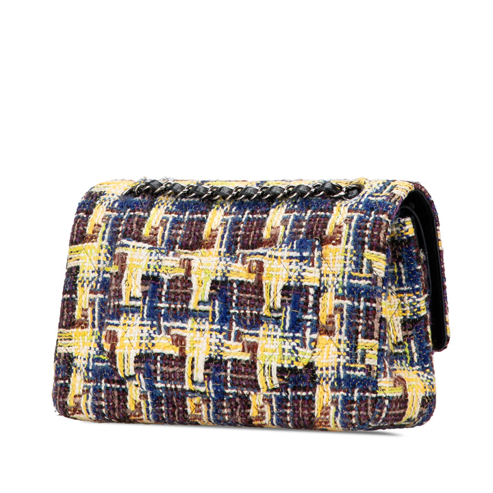 Medium Classic Tweed Double Flap Yellow - Gaby Paris