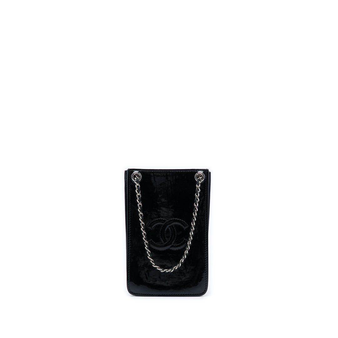Chanel CC Cuir verni Phone Holder Sac porté croisé