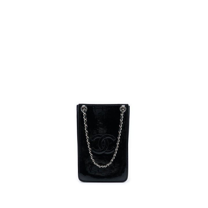 Chanel CC Cuir verni Phone Holder Sac porté croisé