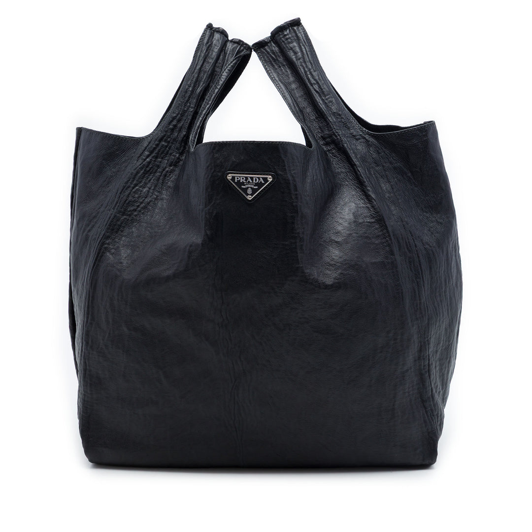 Prada froissé Nappa Cabas