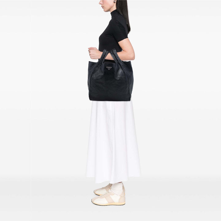 Prada froissé Nappa Cabas