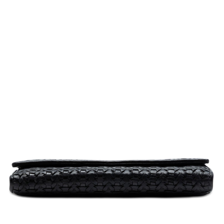 Dior Woven Cuir d’agneau Lady Dior Rendezvouz Wallet on Chain